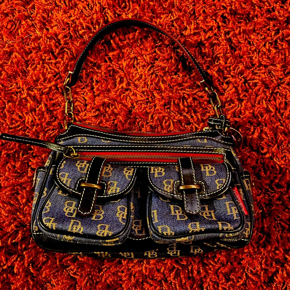 Blue Denim Dooney & Burke Saddle Shoulder Bag